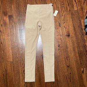 Beige slim fit trousers